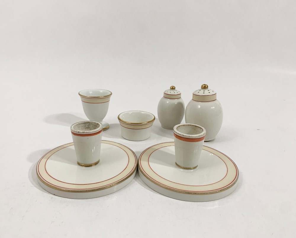 Royal Copenhagen Spanish Pattern Candle Holders Salt & Pepper Set of 6