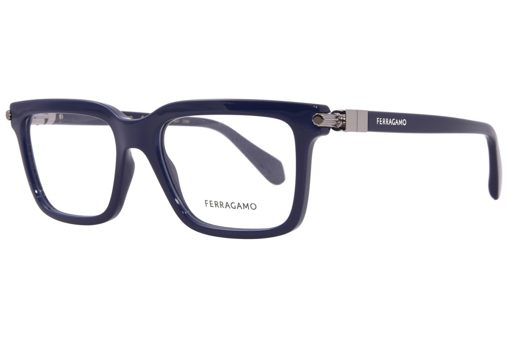 Salvatore Ferragamo SF2978 414 Eyeglasses Men's Blue Navy/Silver Full Rim 54mm