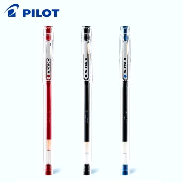 3 x Pilot Hi-Tec-C Gel Pen Blue Black & Red 0.4 mm gel pen Brand New!