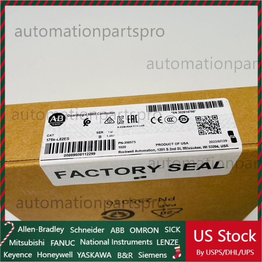New Factory Sealed AB 1756-L82ES SER B GuardLogix 5580 Controller 1756L82ES