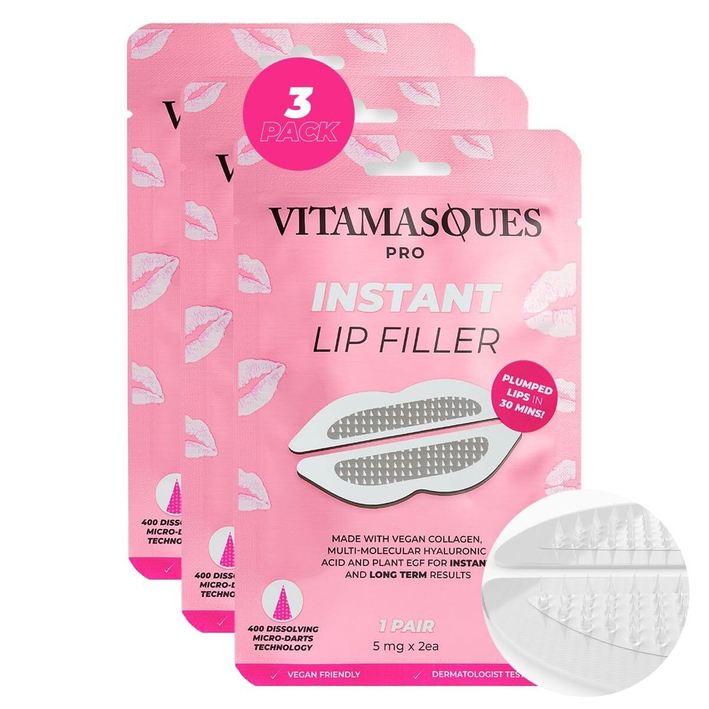 Korean Instant Lip Filler Pump - Plump Lips in 30 Mins, 3-Pack
