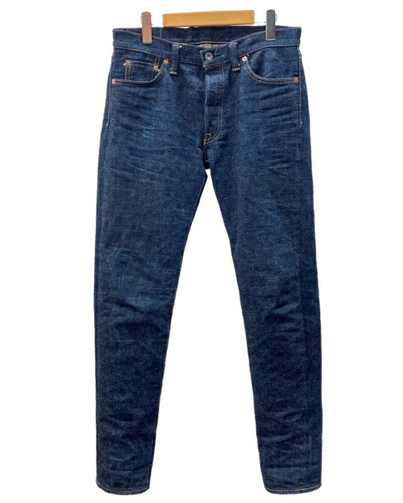Samurai Jeans 17Oz Zero Series 23 Tapered Denim Pants Button Fly Dark Blue Patch