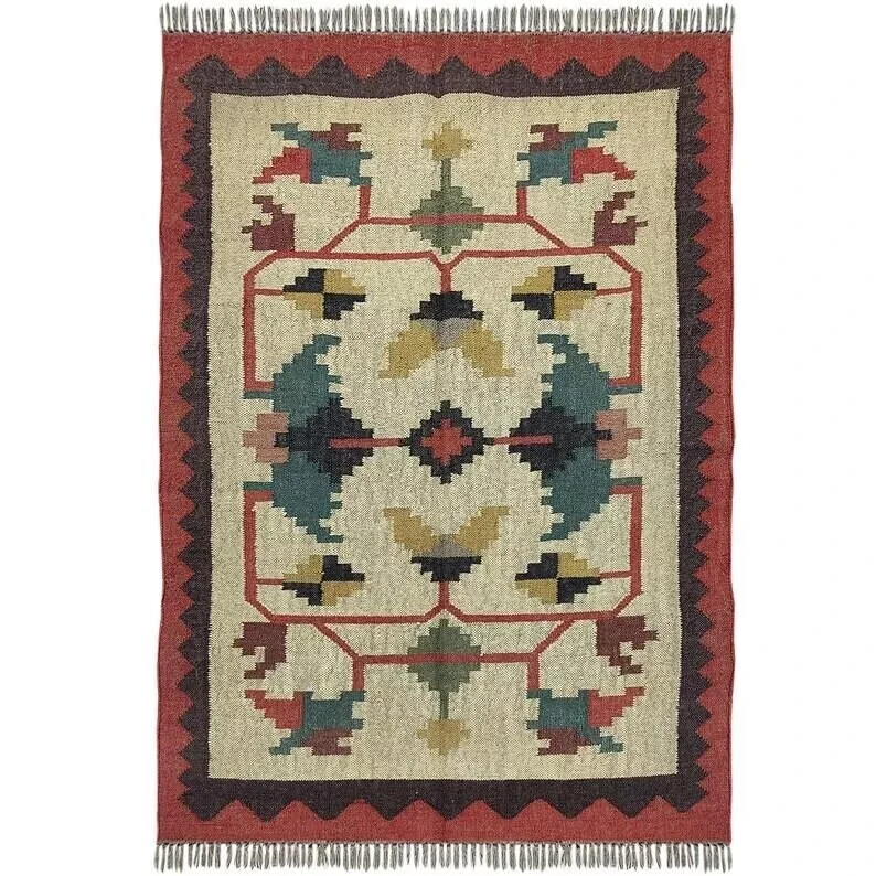 navajo rug Handmade Wool Jute Vintage moroccan Rug Kilim Rug Aztec rug