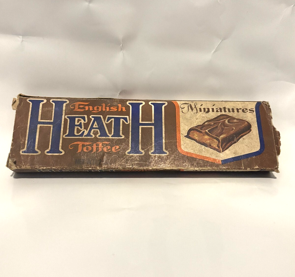 Vintage 1960s Heath Bar Miniatures Empty Candy Box Rare Collectible
