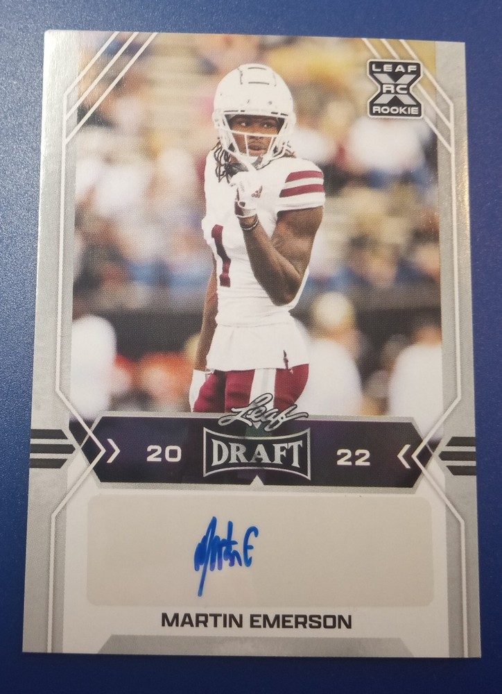 2022-23 LEAF DRAFT XRC MARTIN EMERSON AUTO MISS ST CLEVELAND BROWNS Rookie Card!