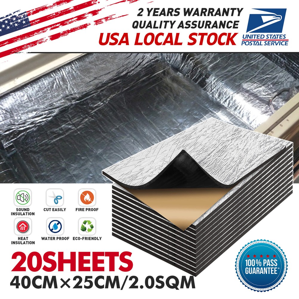 21sqft new Camper Floor Self-adhesive Heat Shield Insulation Noise Reduce Mat