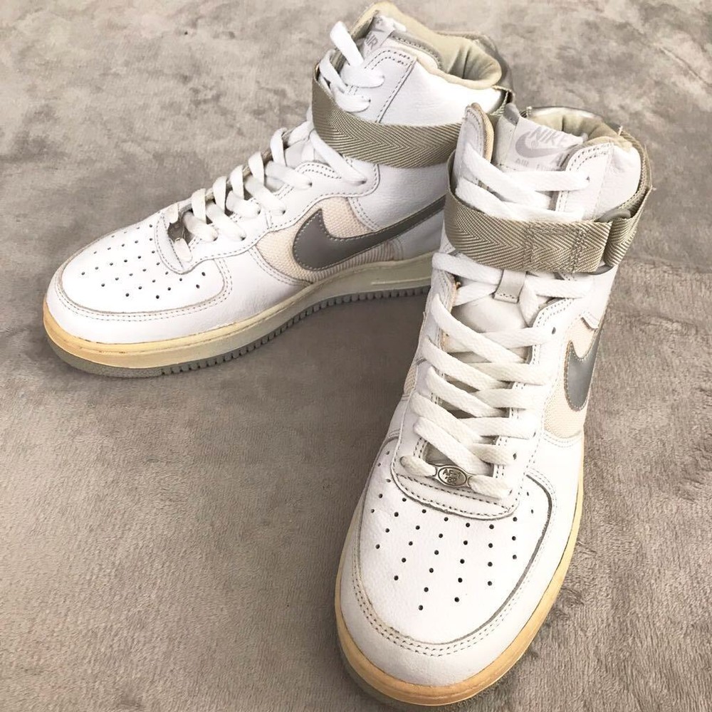 NIKE Men 10.0US Air Force 1 High L/M Sneakers 20Th Anniversary Model White