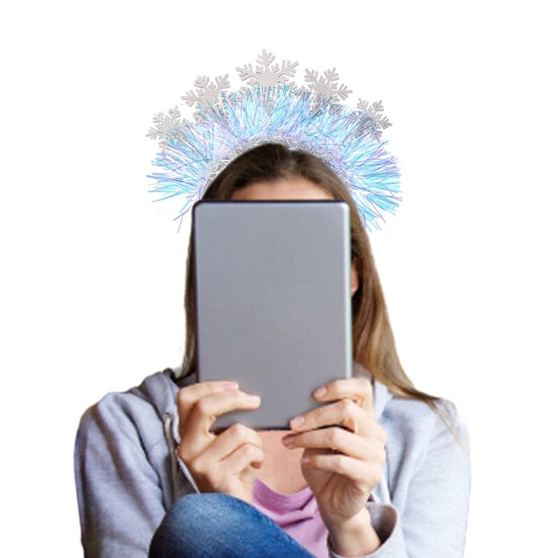 Christmas Live Broadcast Snowflake Hair Hoop Girl Makeup Carnivals Hairband