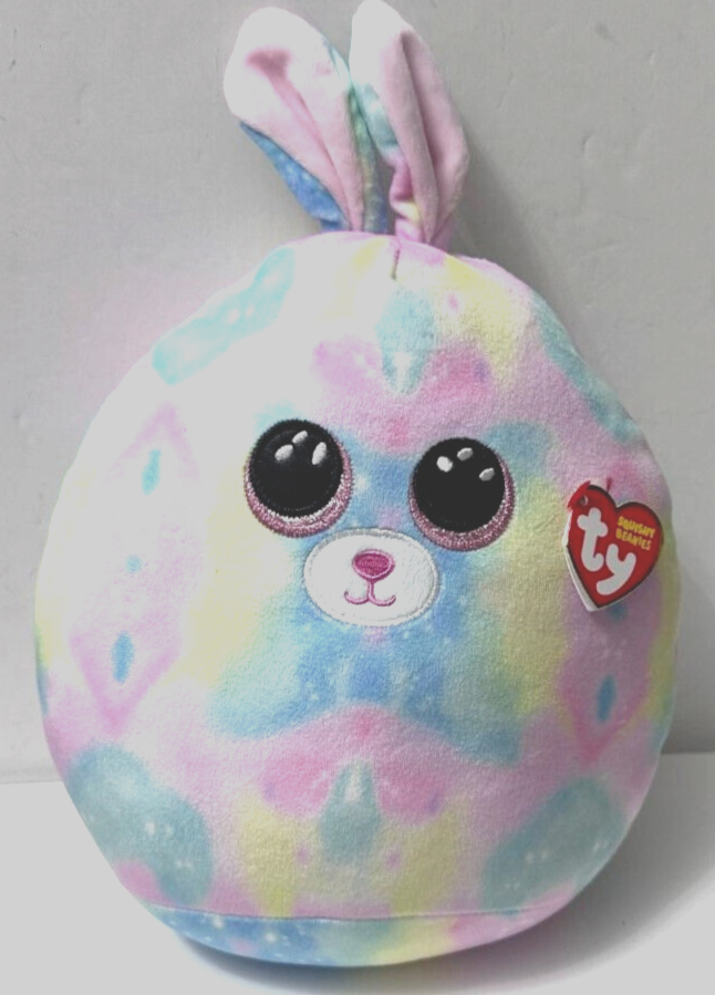 Beanies Collection TY Floppity Easter Bunny Plush Pillow Rainbow,  NEW WITH TAGS