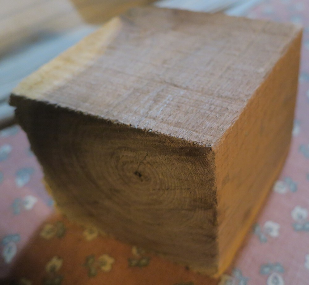 4 MARBLED BLACK WALNUT CARVING,TURNING BLOCKS, EA. APPROX 4 1/2 X 3 1/2 X 4 1/4