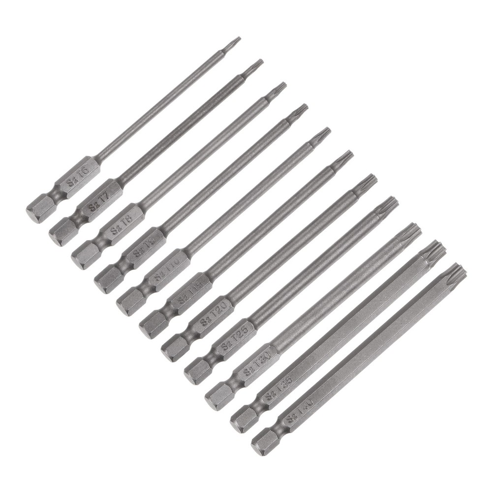 11PCS T6-T40 Tamper Proof Torx Screwdriver Bit Set 4