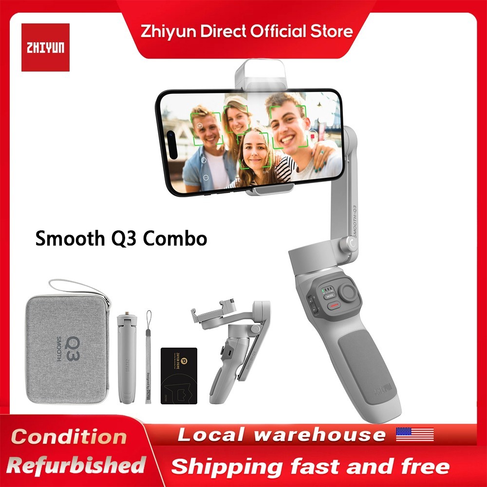 Zhiyun Smooth Q3 Combo 3-Axis Gimbal Stabilizer Fill Light For Smartphone