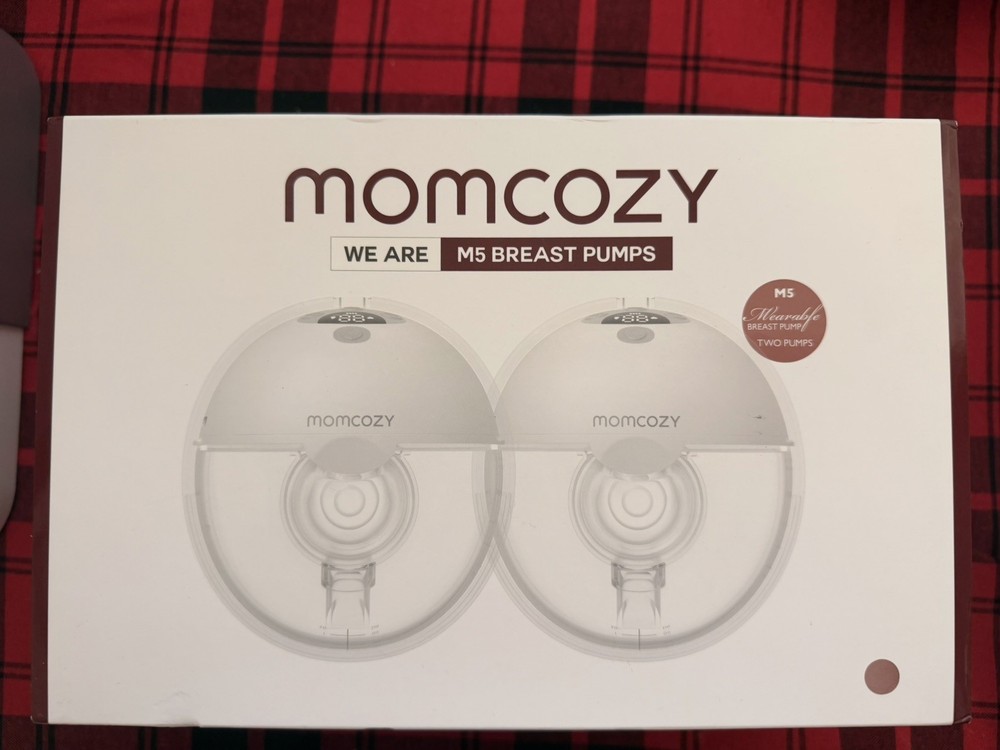 Momcozy M5 Double Electric Wearable Breast Pump and Carrying Case
