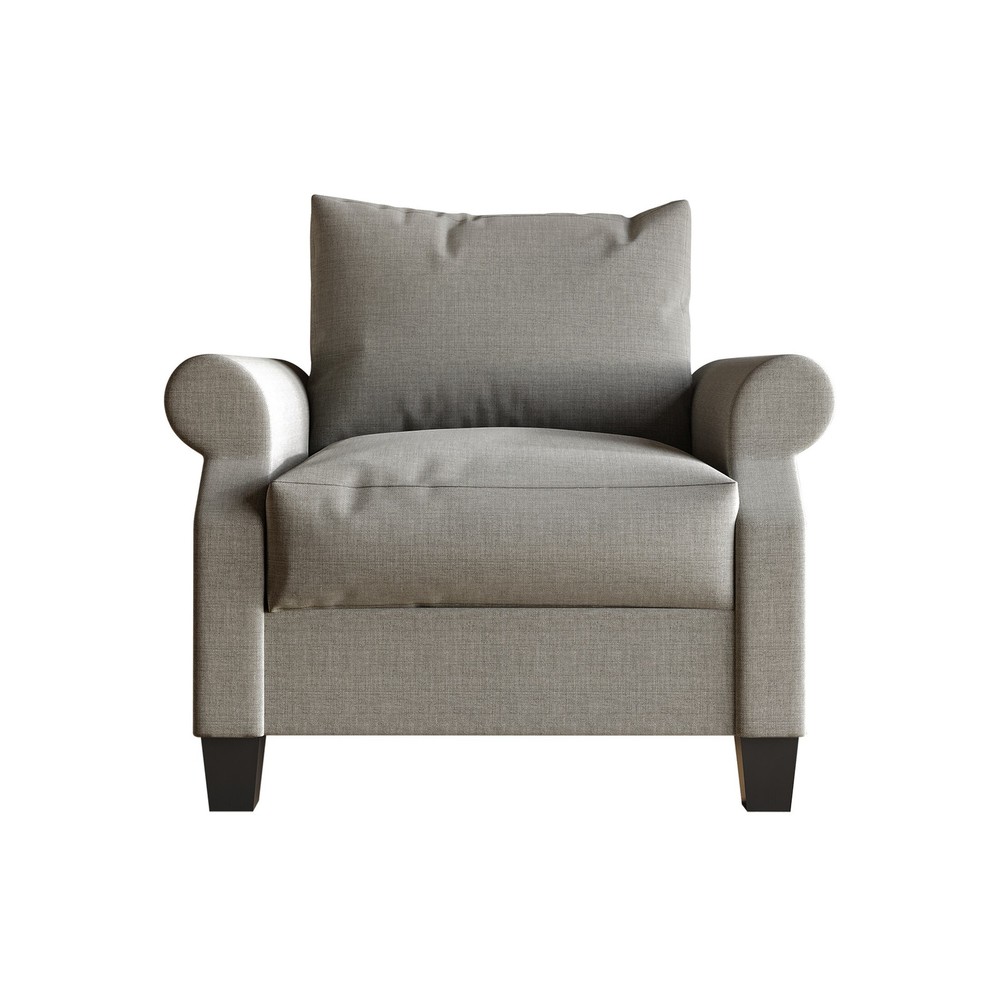 CraftPorch Classic Linen Upholstered Armchair for Stylish Comfort