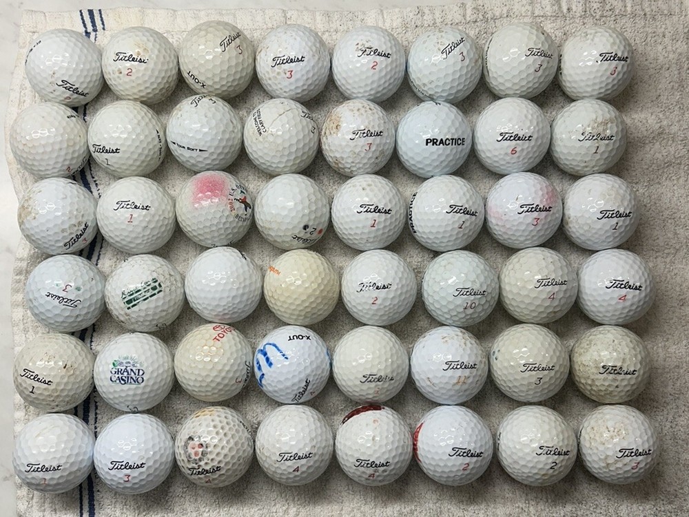 Used 4 Dozen Titleist Golf Balls Good Condition. Rage, Practice, V1,