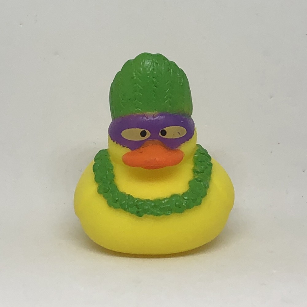 Mardi Gras Rubber Duck 2” Ducky Bath Pool Jeep Toy NOLA New Orleans