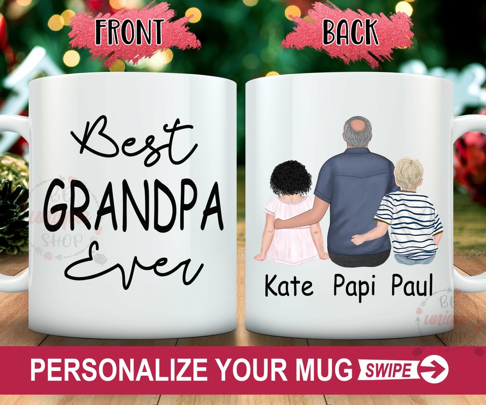 Personalized Best Grandpa Ever Mug Grandpa Coffe Mug Grandpa Gift Grandfather