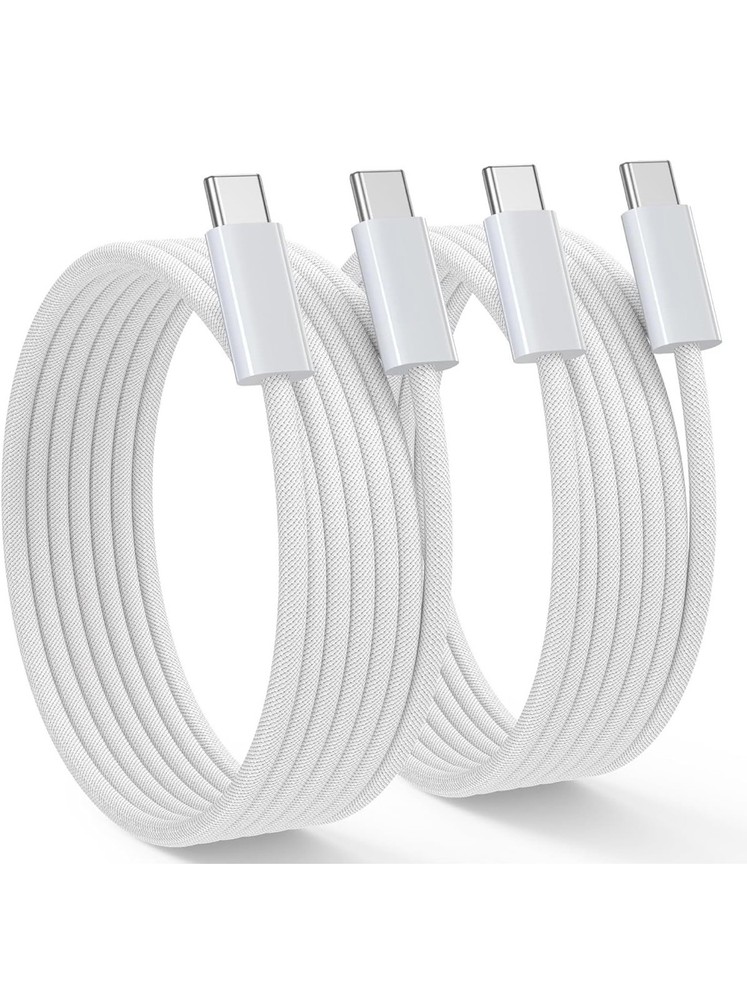 2x Apple Charger Cable USB-C to USB-C Genuine Removed 2M Lead iPhone 15 16 Pro