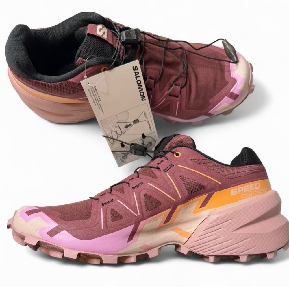 Salomon Women’s Trail Running Shoes US 9 Quicklace Ortholite New 475818