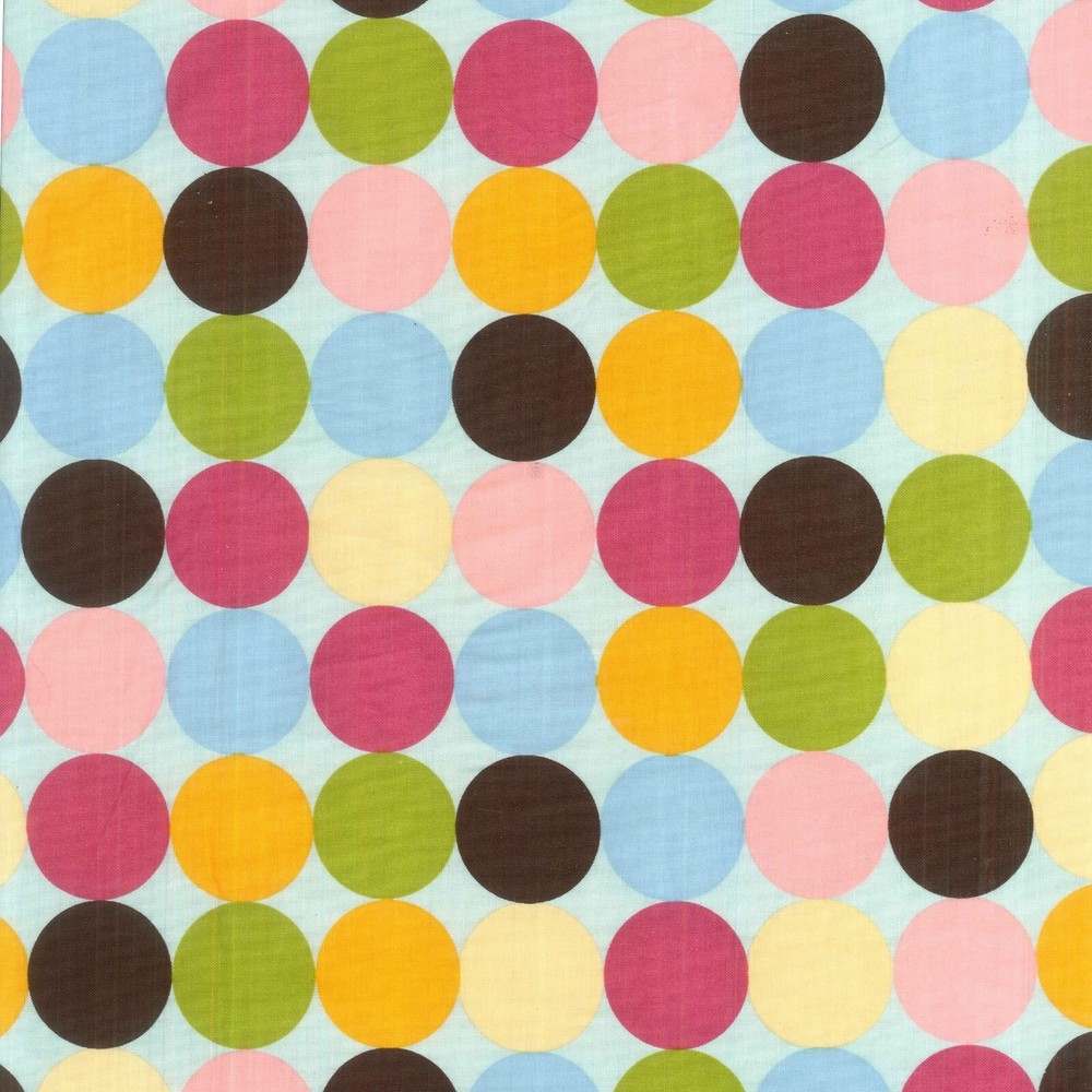 1 Yard Brother Sister Design Studio Multicolor Dots Cotton Print Fabric 45