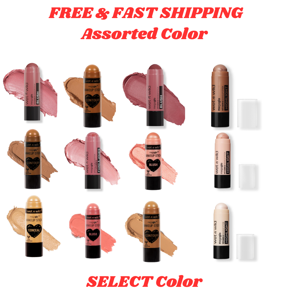 Wet n Wild Mega Glo Makeup Stick - Buildable Color,Versatile Use -Multiple Color