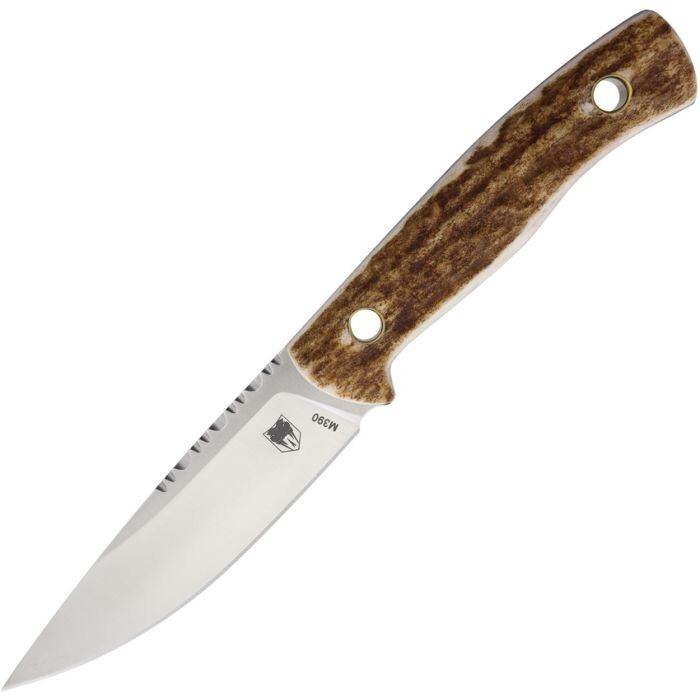 Cobratec Koonsman Fixed Blade Knife 4 Inch M390 Steel Stag Handle CBTKMNSTG