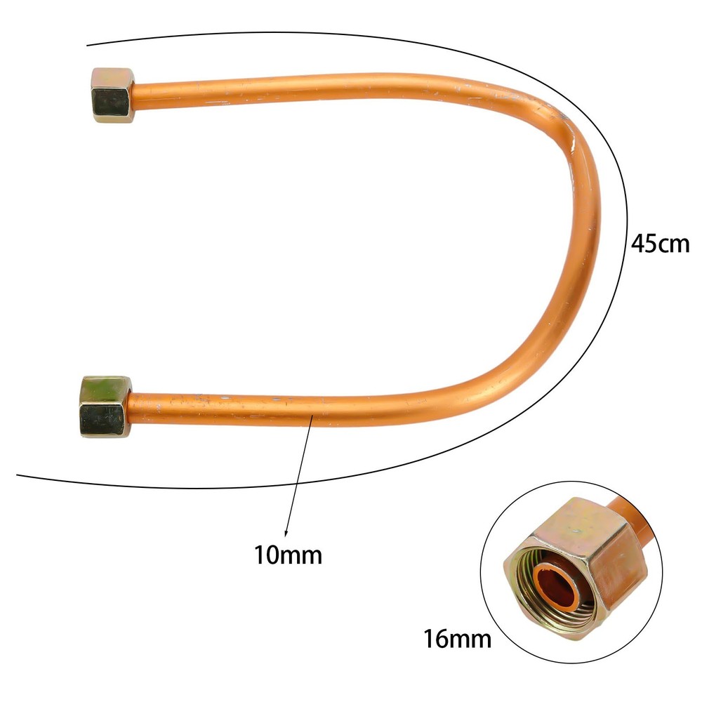 Air Compressor Tube Exhaust Copper Tone Direct Coupled G3/8\