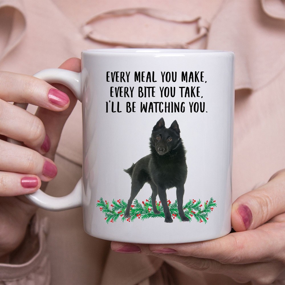 Funny Schipperke Dog Lover Gift Idea White Coffee Mug for Pet Owners  