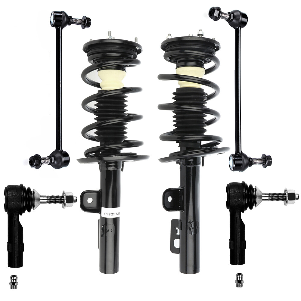 2010-2012 Ford Flex Front Strut Spring Sway Bar Outer Tie Rod Kit