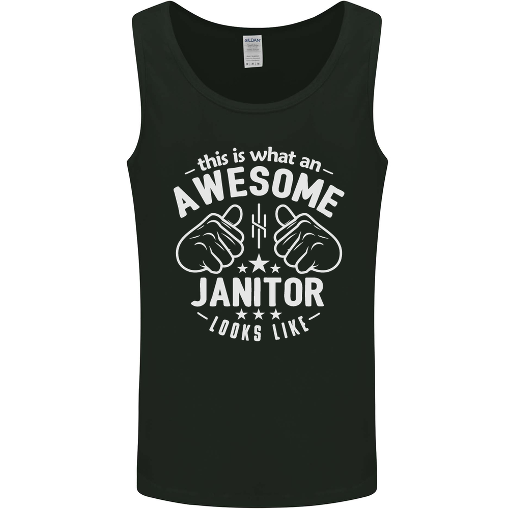 This Is What an Awesome Janitor Looks Like Mens Vest Tank Top