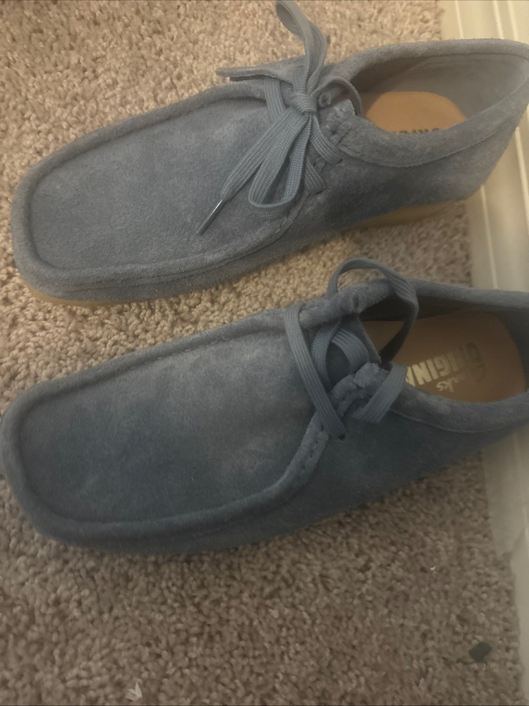 clarks wallabees men french blue swede size 8