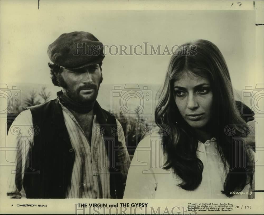1970 Press Photo Franco Nero and Joanna Shimkus in 