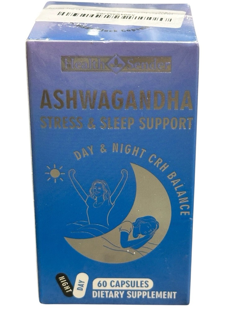 Health Sender ASHWAGANDA Day & Night Stress and Sleep Support Exp 7/2027