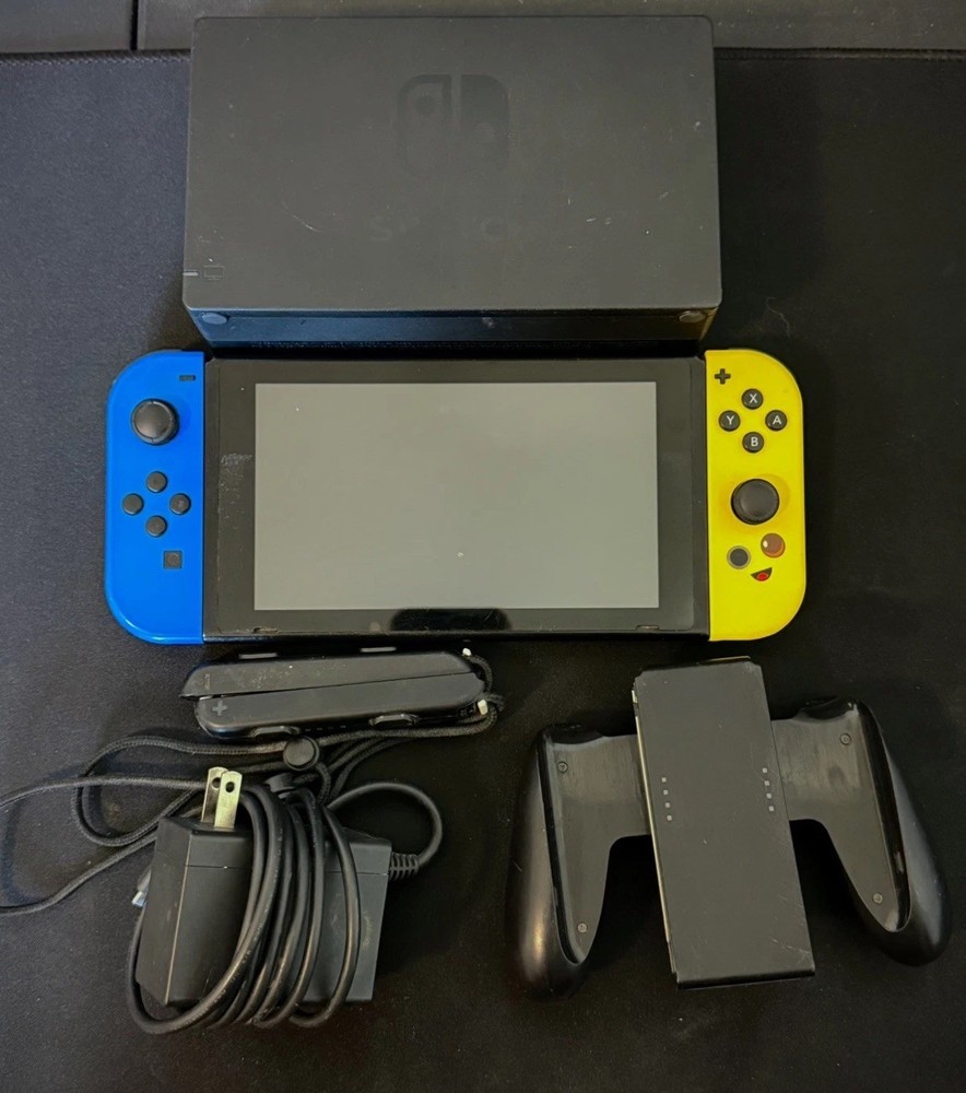 Nintendo Switch Handheld Console - Fortnite Neon blue Yellow Joycon