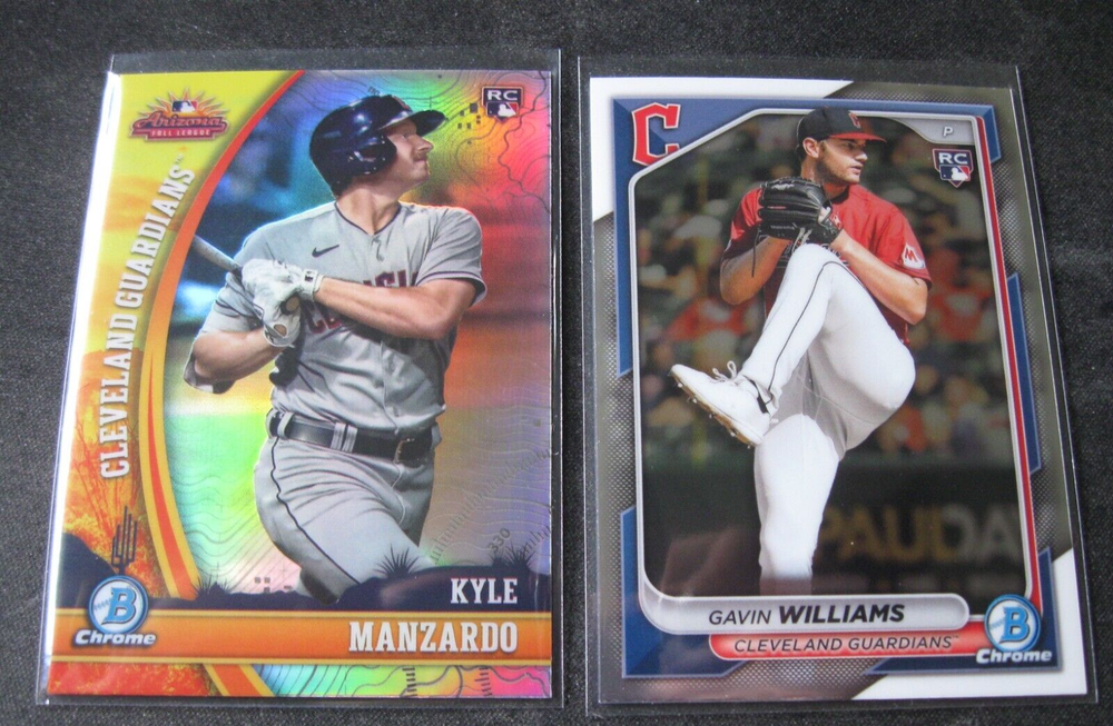 KYLE MANZARDO/GAVIN WILLIAMS 2-CARD RC LOT 2024 Bowman Chrome GUARDIANS Mint
