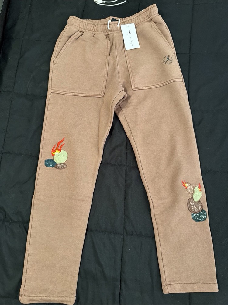 Jordan Cactus Jack x Travis Scott Fleece Sweatpants Brown - Size XL DO4097-256