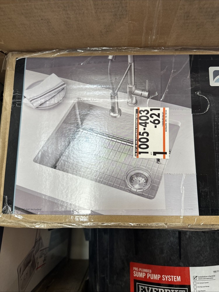 Glacier Bay 23-inch Single Bowl Steel Kitchen Sink with Offset Drain