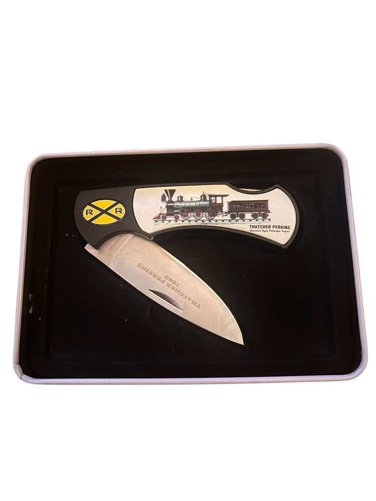 Thatcher Perkins 1863 Locomotive Pocket Knife with Tin Engine Handle
