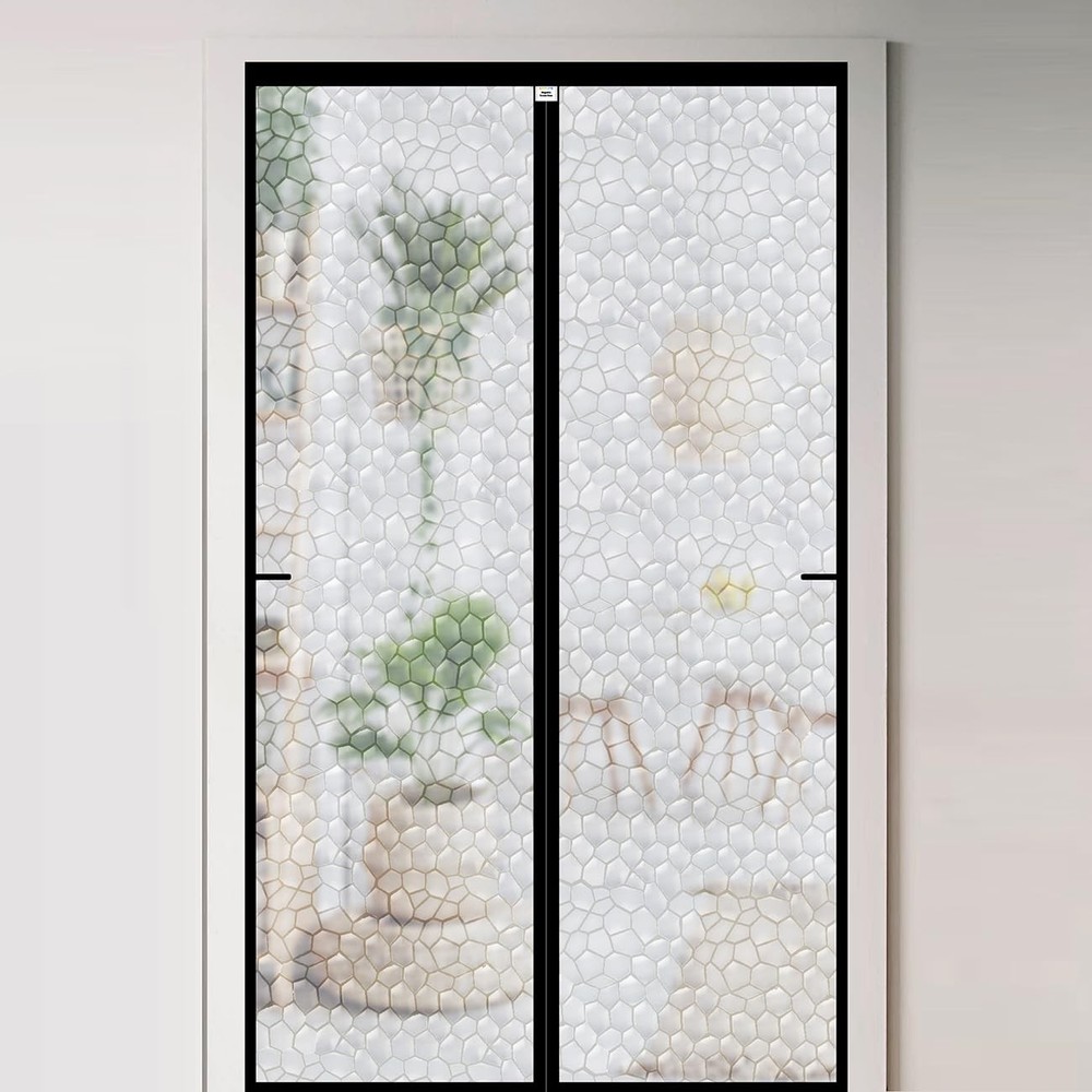 Magnetic Thermal Insulated Door Curtain 32 x 80 inch, Transparent Door Cover,...