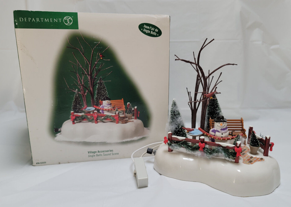 Dept 56 Jingle Bells Sound Scene Cordless Village Accessory #53325