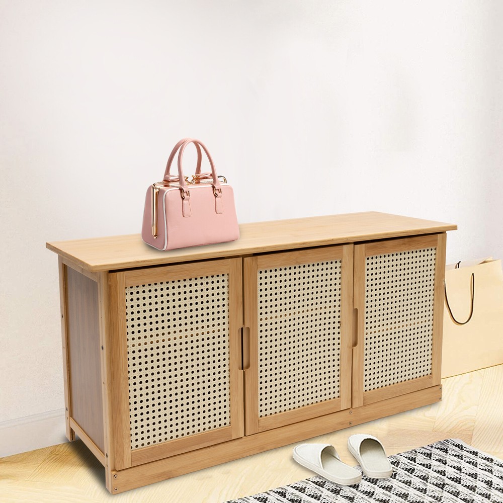 Shoe Storage Bench Entryway Shoe Bench Shoe Rack Organizer Adjustable Shelves ~