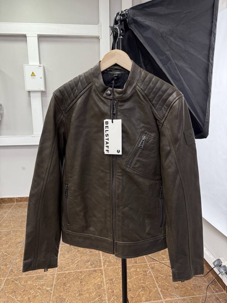 ❗️NEW 🇬🇧 Belstaff Sheep Leather Jacket 100038 V Racer  Size UK 38, US 38,...