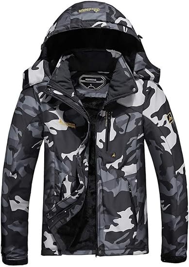 Moerdeng Men’s Waterproof Ski Jacket Warm Winter Snow Coat Mountain Windbreaker