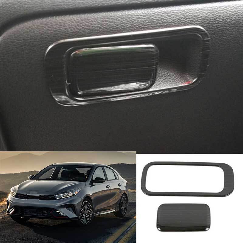 Black Titanium Co-Pilot Storage Box Handle Cover Trim For Kia Forte K3 19-2024