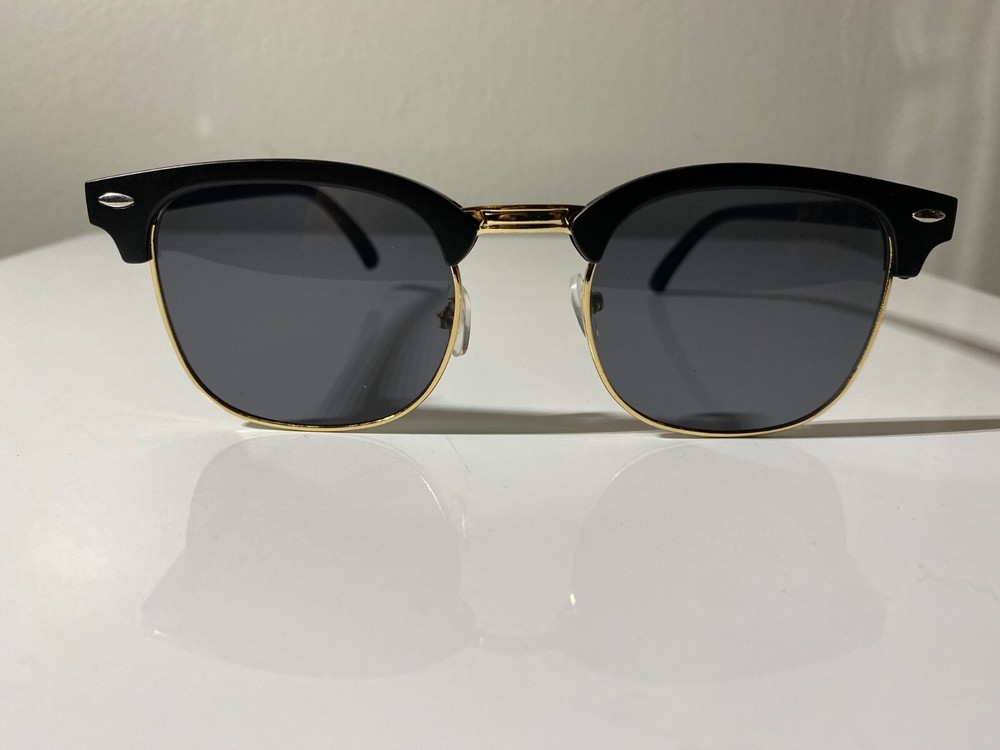 Black 60s retro men's sunglasses in classic onyx style