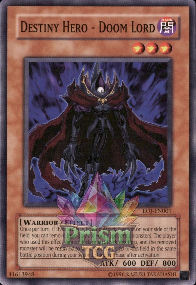 Destiny HERO - Doom Lord EOJ-EN001 Yugioh Trading Card