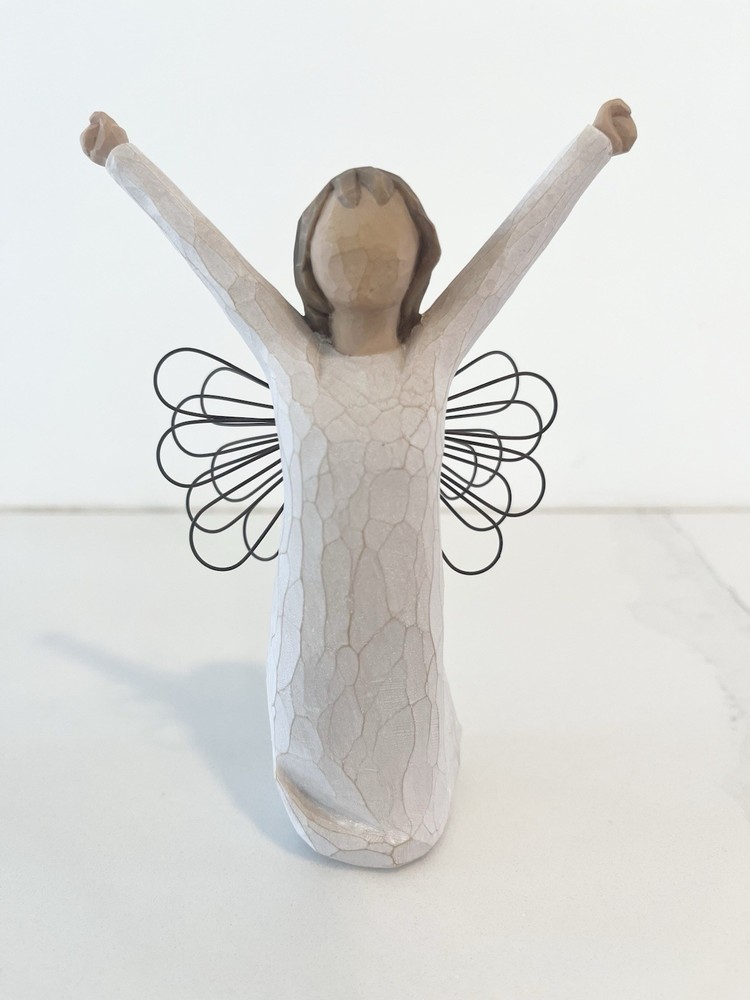 Courage Angel Hand-Painted Resin Sculpture by Susan Lordi - Willow Tree
