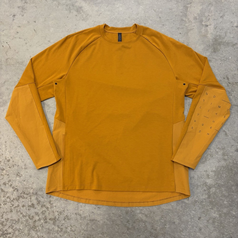 Lululemon Pass The Elements Long Sleeve Training Shirt Performance Gold Size XL