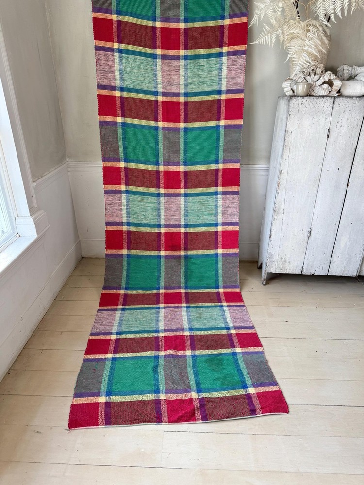 3.4 yrds X36w Rag Rug European stair runner floor hallway table Upcycled Ecofri