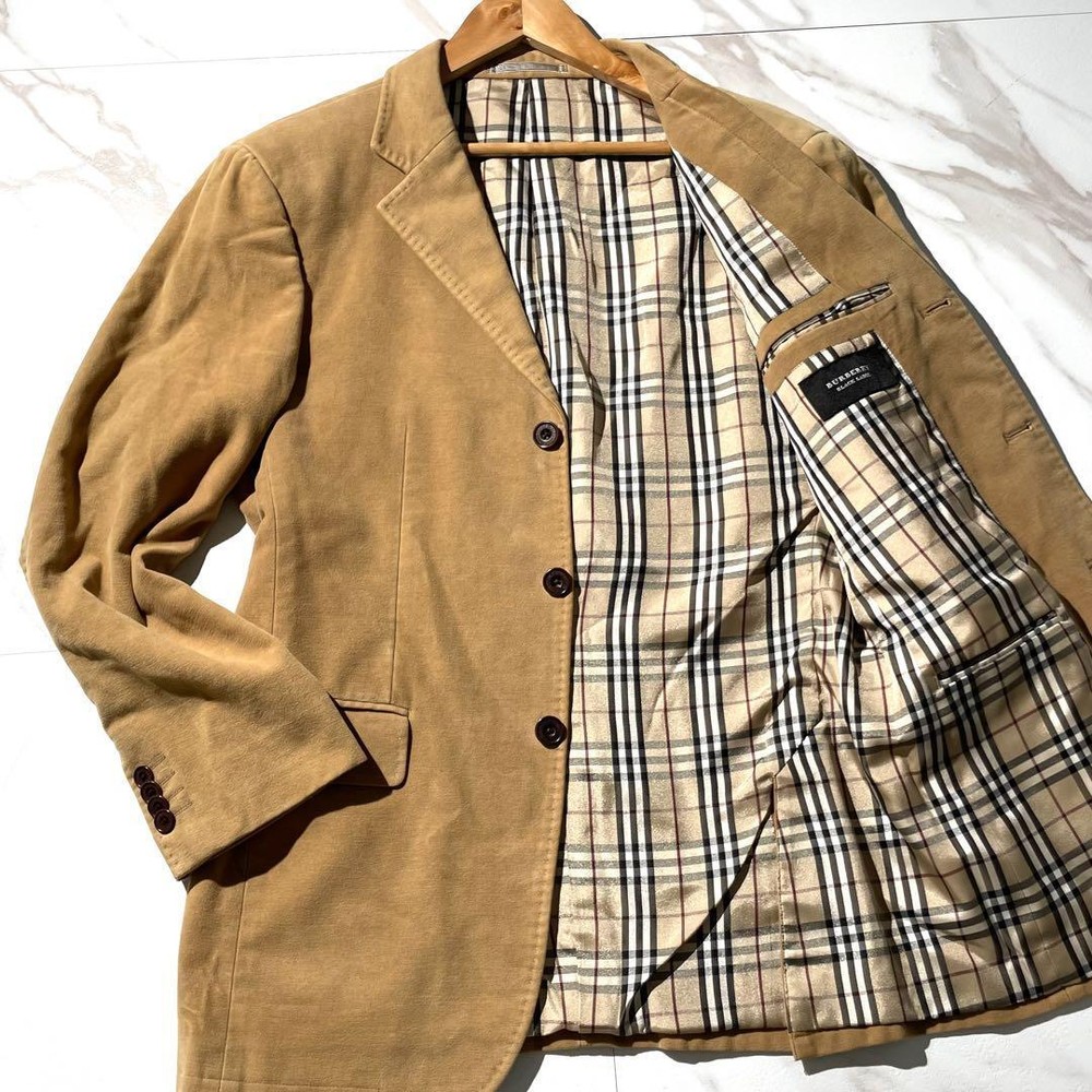 Burberry Black Label tailored jacket in velour brown F/S from Japan